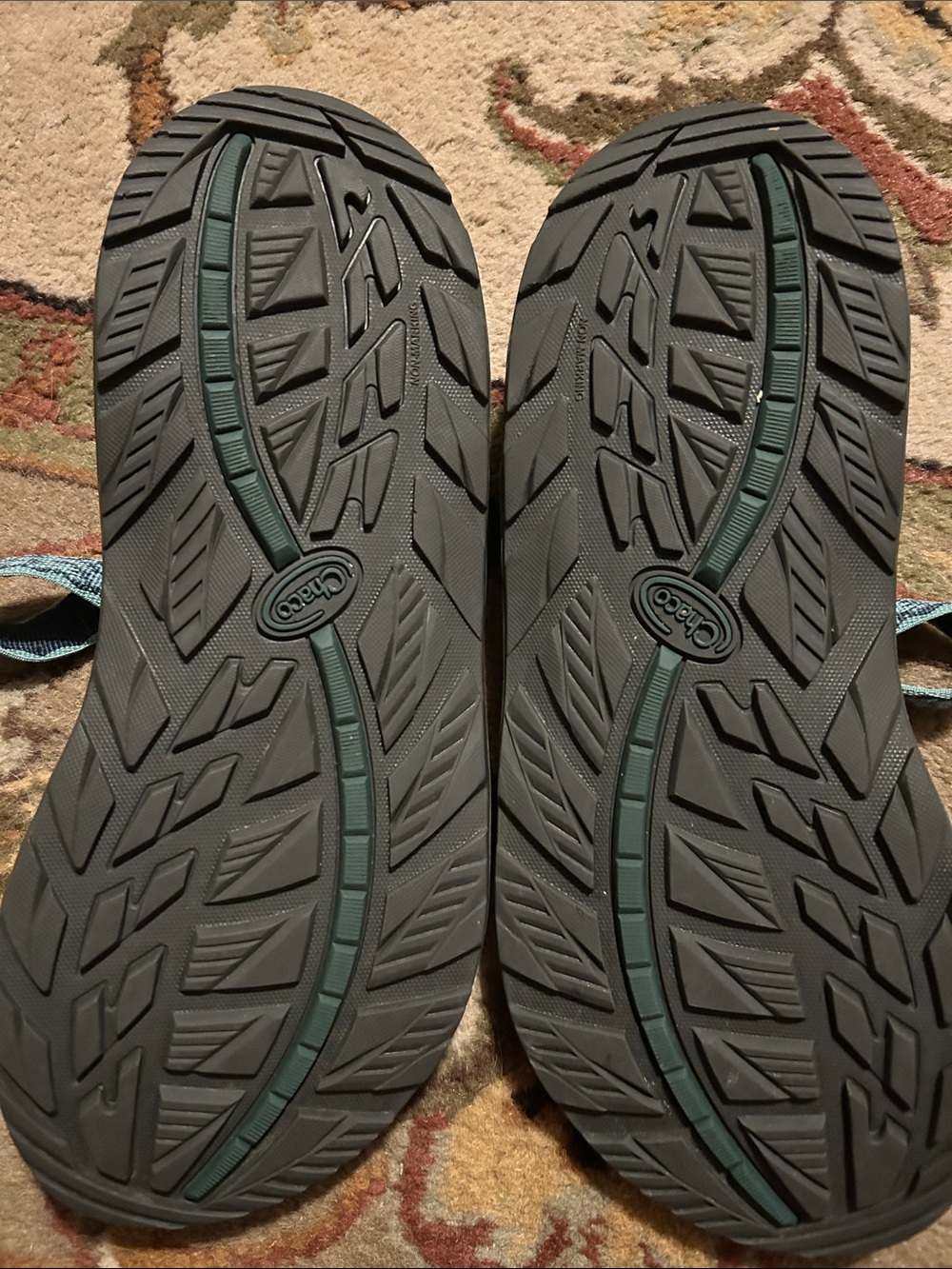 Chaco Men’s Size 11 Sport Hiking Sandals teal/blue gray Vibram - Picture 6 of 8